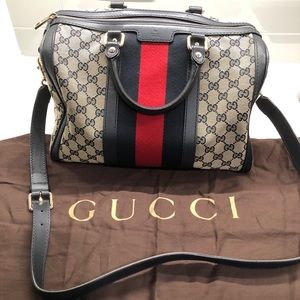 Gucci web Boston Bag